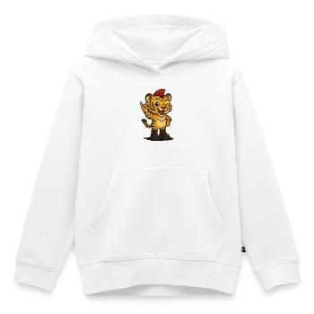 Punk Rock Cub - Sweat Premium à capuche enfant bio - blanc - Devant - AI Model Kid Female (0cm)