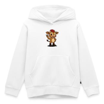 Punk Rock Calf - Kinder Premium Organic Hoodie - Weiß - Vorne - AI Model Kid Female (0cm)
