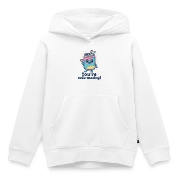 Soda-Mazing Niedliche Kawaii Kunst - Kinder Premium Organic Hoodie - Weiß - Vorne - AI Model Kid Female (0cm)