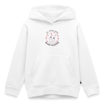 Announcing offspring I'm going to be a big sister in 2027 - Kids Premium Organic Hoodie - white - Front - AI Model Kid Female (0cm)