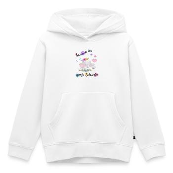 Announcing offspring I'm going to be a big sister in 2027 - Kids Premium Organic Hoodie - white - Front - AI Model Kid Female (0cm)
