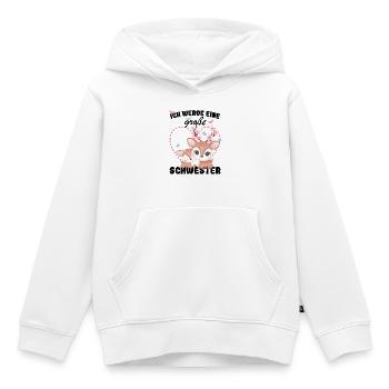 Nachwuchs Verkünden Ich Werde Große Schwester 2027 - Kinder Premium Organic Hoodie - Weiß - Vorne - AI Model Kid Female (0cm)