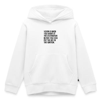 Vision ist, wenn Sie am Ziel ankommen - Kinder Premium Organic Hoodie - Weiß - Vorne - AI Model Kid Female (0cm)