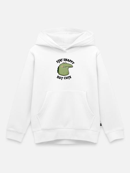 Snappy but cute - Kinder Premium Organic Hoodie - Weiß
