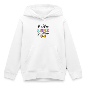 Kinder Cutie T-Shirt – Chemise de maternelle mignonne - Sweat Premium à capuche enfant bio - blanc - Devant - AI Model Kid Female (0cm)