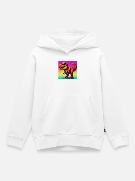 Dinosaurier - Kinder Premium Organic Hoodie - Weiß