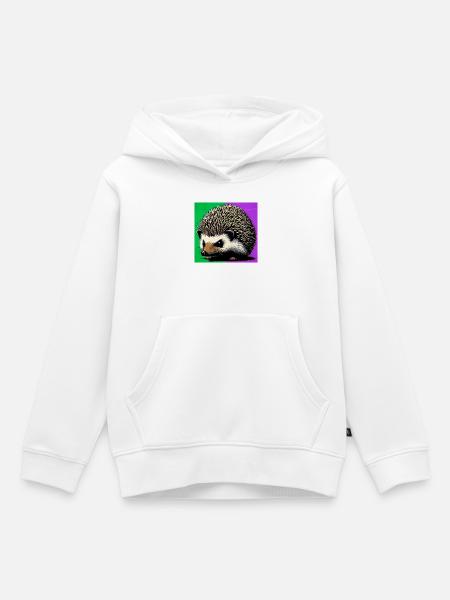 Igel - Kinder Premium Organic Hoodie - Weiß