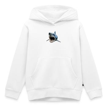 requin requin tigre requin plongeur requins mignons grand requin blanc - Sweat Premium à capuche enfant bio - blanc - Devant - AI Model Kid Female (0cm)