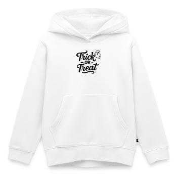 Trick or Treat avec Ghost - Sweat Premium à capuche enfant bio - blanc - Devant - AI Model Kid Female (0cm)