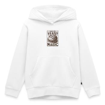 Levure sauvage Amateur de pain au levain magique - Sweat Premium à capuche enfant bio - blanc - Devant - AI Model Kid Female (0cm)