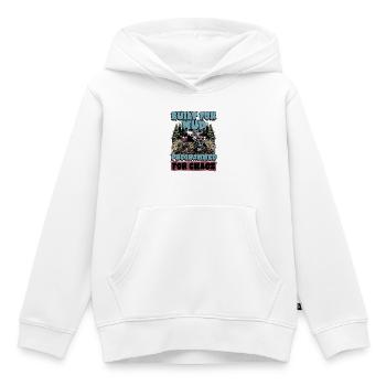 Course dans la boue Conçue pour la boue programmée pour le tout-terrain - Sweat Premium à capuche enfant bio - blanc - Devant - AI Model Kid Female (0cm)
