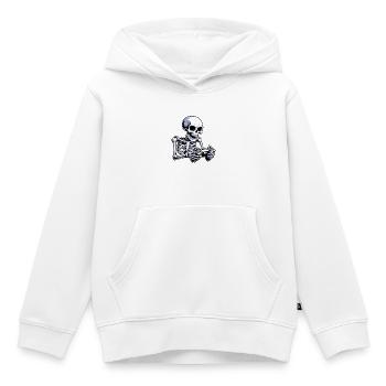 Lustiges Videospiel Halloween Skelett Gamer Kostüm - Kinder Premium Organic Hoodie - Weiß - Vorne - AI Model Kid Female (0cm)