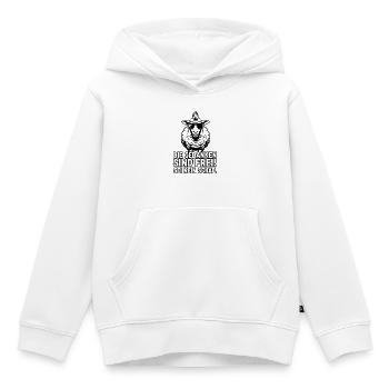 Cooles Schaf - Meinungsfreiheit  - Kinder Premium Organic Hoodie - Weiß - Vorne - AI Model Kid Female (0cm)