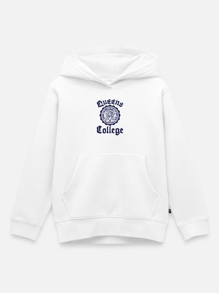 Queens College - Kinder Premium Organic Hoodie - Weiß