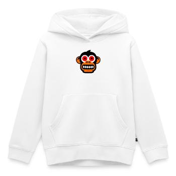 Affen Gesicht - Kinder Premium Organic Hoodie - Weiß - Vorne - AI Model Kid Female (0cm)