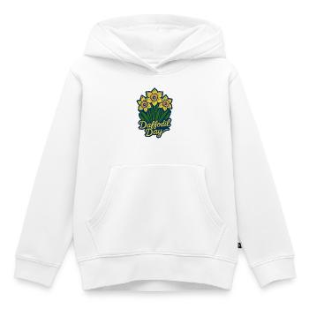 Daffodil Day - Cancer Awareness Tag  - Kinder Premium Organic Hoodie - Weiß - Vorne - AI Model Kid Female (0cm)