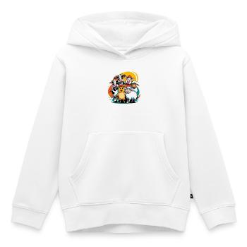 Liebliche Bauernhoftiere in Cartoon-Style - Kinder Premium Organic Hoodie - Weiß - Vorne - AI Model Kid Female (0cm)