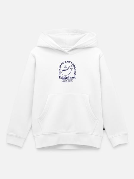 Aubergine - Kinder Premium Organic Hoodie - Weiß