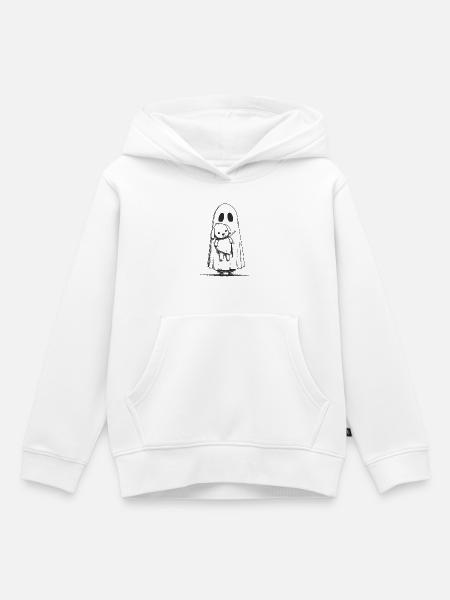 Doggy & Ghost - Kinder Premium Organic Hoodie - Weiß