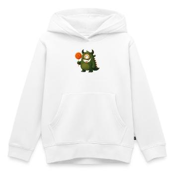 Kulleraugen Monster mit Lutscher - Kinder Premium Organic Hoodie - Weiß - Vorne - AI Model Kid Female (0cm)