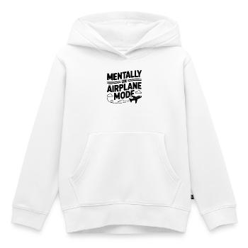 Mentalement en mode avion - Sweat Premium à capuche enfant bio - blanc - Devant - AI Model Kid Female (0cm)