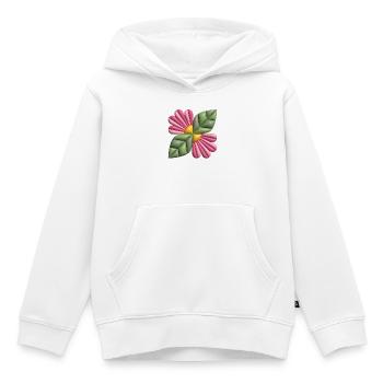3d-Blumenquadrat - Kinder Premium Organic Hoodie - Weiß - Vorne - AI Model Kid Female (0cm)