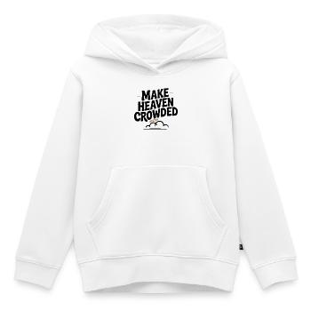 Make Heaven Crowed - Kids Premium Organic Hoodie - white - Front - AI Model Kid Female (0cm)