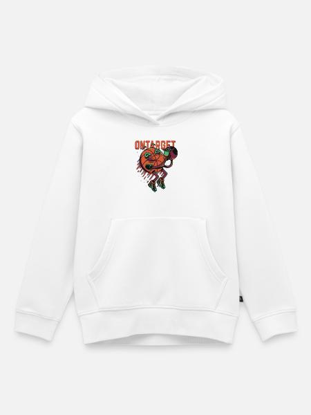 Cartoon Basketball - Kinder Premium Organic Hoodie - Weiß