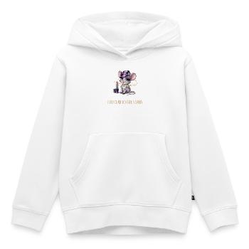 Heiße Maus mit Glamour & Lippenstift - Kinder Premium Organic Hoodie - Weiß - Vorne - AI Model Kid Female (0cm)