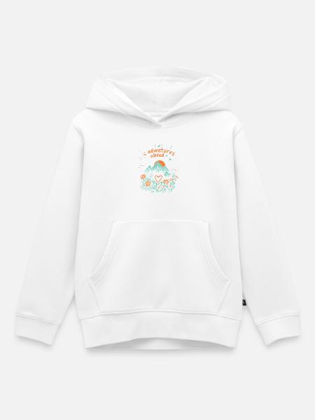 Adventures ahead - Kinder Premium Organic Hoodie - Weiß