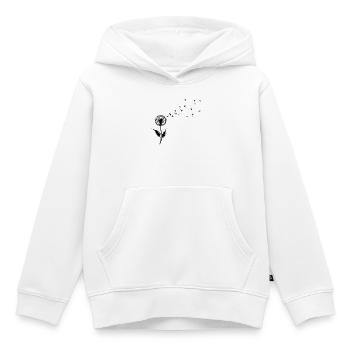 Dandelion Wishes & Freedom Blowing Seeds - Kinder Premium Organic Hoodie - Weiß - Vorne - AI Model Kid Female (0cm)