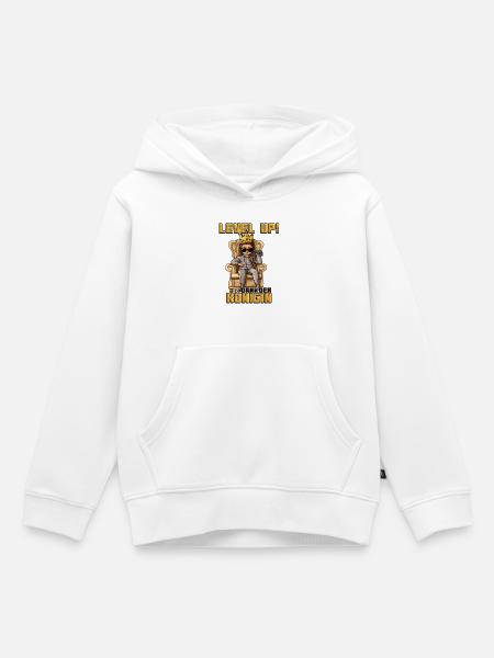 königin zockt next level - Kinder Premium Organic Hoodie - Weiß