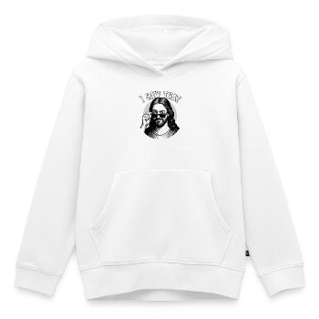 Jésus, j’ai vu cela, Jésus-Christ - Sweat Premium à capuche enfant bio - blanc - Devant - AI Model Kid Female (0cm)