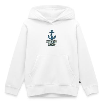 Küsten Kind Anker Motiv - Kinder Premium Organic Hoodie - Weiß - Vorne - AI Model Kid Female (0cm)