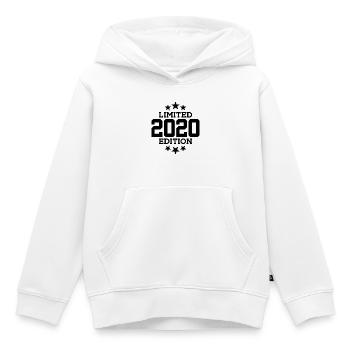 ÉDITION LIMITÉE 6E ANNIVERSAIRE 2020 - Sweat Premium à capuche enfant bio - blanc - Devant - AI Model Kid Female (0cm)