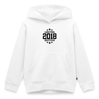 ÉDITION LIMITÉE 8E ANNIVERSAIRE 2018 - Sweat Premium à capuche enfant bio - blanc - Devant - AI Model Kid Female (0cm)