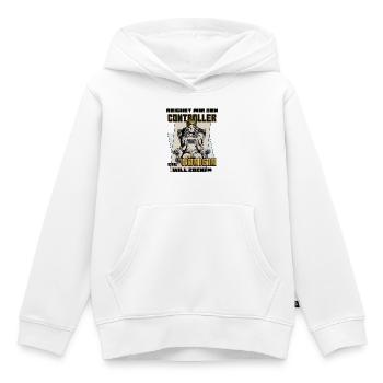 reichet mir den controller die königin will zocken - Kinder Premium Organic Hoodie - Weiß - Vorne - AI Model Kid Female (0cm)
