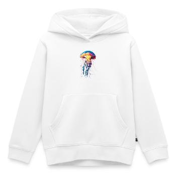 Méduse Méduse de feu Méduse Méduse mignonne - Sweat Premium à capuche enfant bio - blanc - Devant - AI Model Kid Female (0cm)