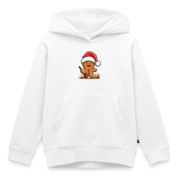 Pain d’épices de Noël avec glaçage - Sweat Premium à capuche enfant bio - blanc - Devant - AI Model Kid Female (0cm)