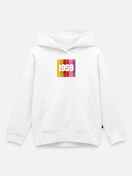 Jahreszahl 1959 - Kinder Premium Organic Hoodie - Weiß