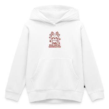 Mon premier Noël - Parents de bébé rennes - Sweat Premium à capuche enfant bio - blanc - Devant - AI Model Kid Female (0cm)