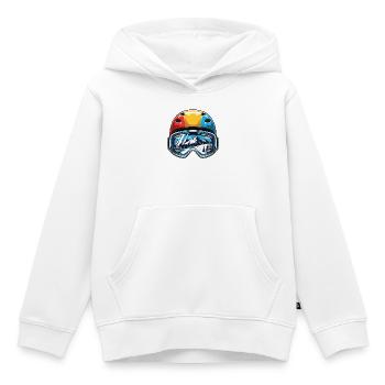 Skihelm Berge Smile - Kinder Premium Organic Hoodie - Weiß - Vorne - AI Model Kid Female (0cm)