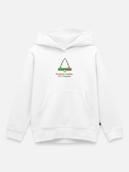 Weihnachten Loading Lustiges Design - Kinder Premium Organic Hoodie - Weiß