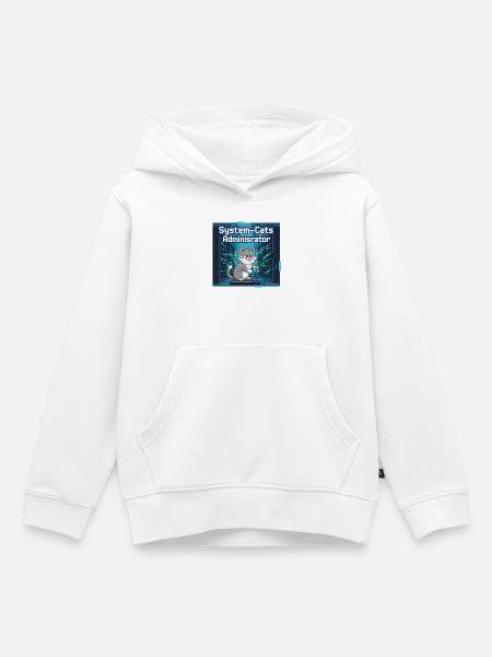 System Cats Administrator - Kinder Premium Organic Hoodie - Weiß