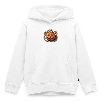 Pumpkin Steampunk Mechanisches Getriebe - Kinder Premium Organic Hoodie - Weiß - Vorne - AI Model Kid Female (0cm)