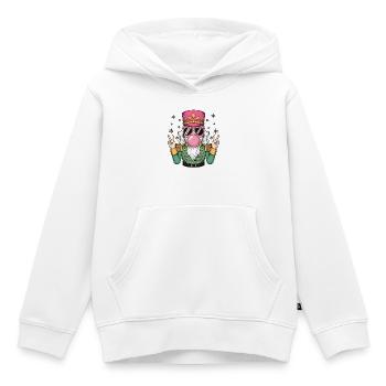 Nussknacker bläst Kaugummi - Kinder Premium Organic Hoodie - Weiß - Vorne - AI Model Kid Female (0cm)