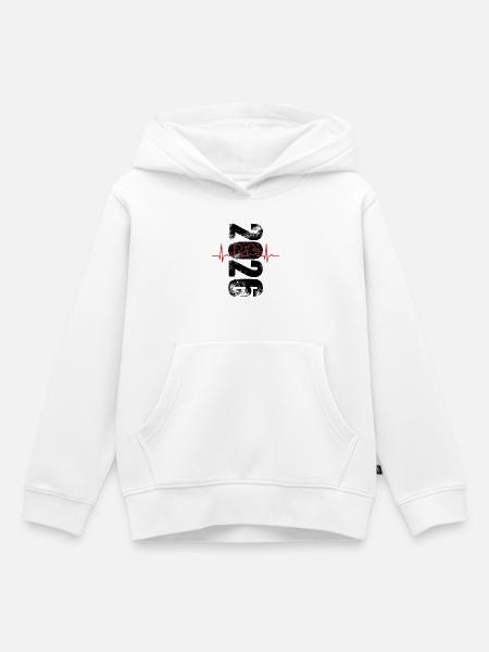 Rente 2026 - Ruhestand - Pension EKG Kurve - Kinder Premium Organic Hoodie - Weiß