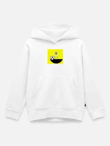 Yellow Field Fußball-Schiedsrichter - Kinder Premium Organic Hoodie - Weiß