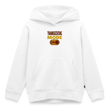 Thanksgiving Mode ON - Kinder Premium Organic Hoodie - Weiß - Vorne - AI Model Kid Female (0cm)