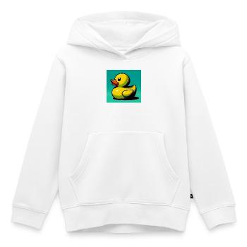Caneton Canard Canard Canard - Sweat Premium à capuche enfant bio - blanc - Devant - AI Model Kid Female (0cm)